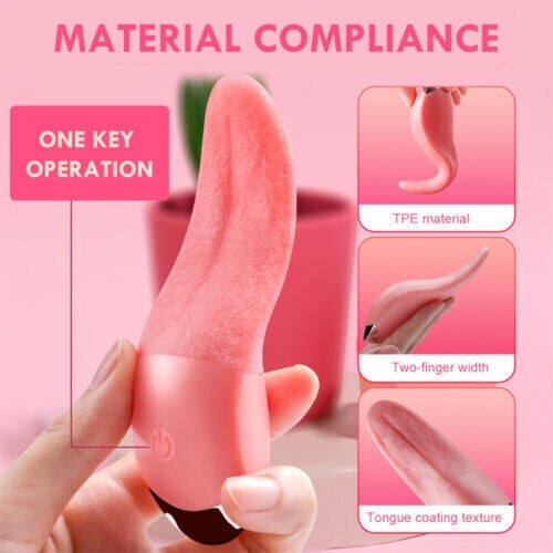 Warm Tongue Licking Vibrator USB Charge Clit Vibrating Vaginal Massager Sex Toy - Picture 5 of 11