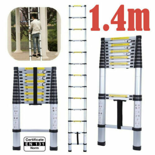 1.4m Multi Purpose Telescopic Ladder Steps Foldable Extendable Light