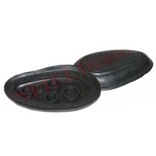 New Black Rubber Left Right Knee Pad Set Ariel Logo Script Embossed  