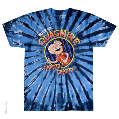 FAMILY GUY-WHO ELSE BUT QUAGMIRE-STEWIE & BRIAN-TIE DYE T-SHIRT Sz XL RARE-LMTD