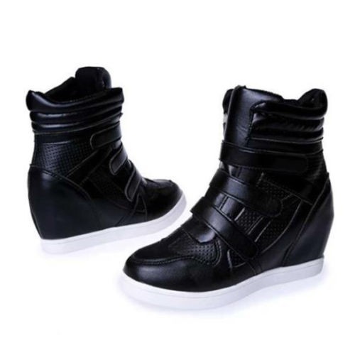 YJP Womens Hidden Wedge Sneakers Casual High Top Shoes Ankle Boots Outdoor
