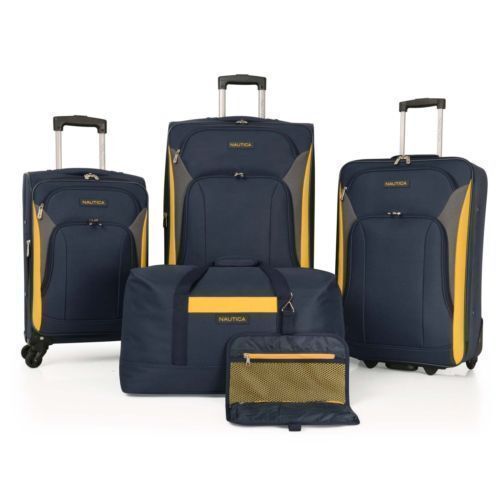 NAUTICA 3 PCS Expandable Luggage Set 3 Navy eBay