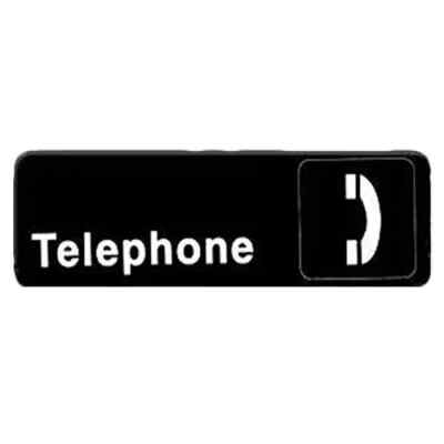 Thunder Group PLIS9328BK 9'' x 3'' Black Self Adhesive Information Symbol Sign