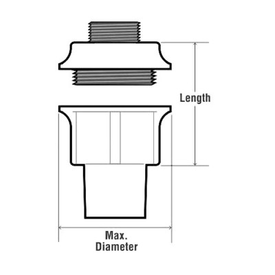 Plasti-Bond PRUNY505, 1-1/2'', PVC Coated, Female/Male, Conduit Union, 1 pc