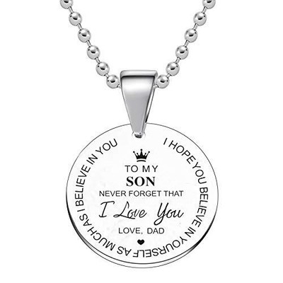 malyunin Inspirational Gifts Necklace to Son Daughter Gift from Mom Dad To Son