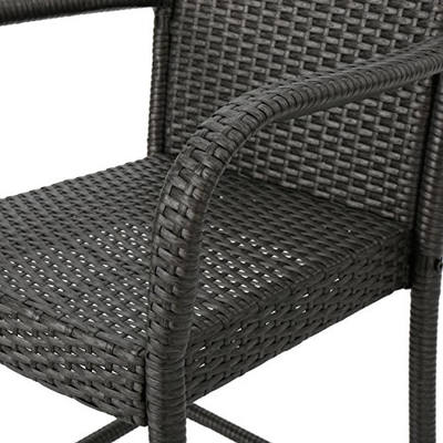 Dunedin Outdoor Grey Wicker Barstools Set of 4