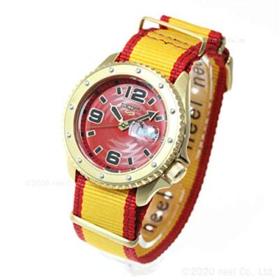 Pre-owned Seiko 5 Sports Sense Sbsa084 Street Fighter V Zangief Men's Watch Nylon Band