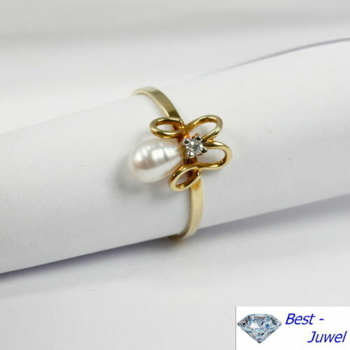 Diamant Echtschmuck-Ringe mit Perlen