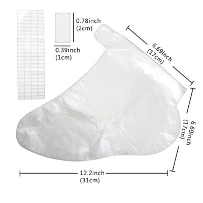 400x Disposable Paraffin Bath Liners for Foot, Plastic Bath Socks Booties Covers