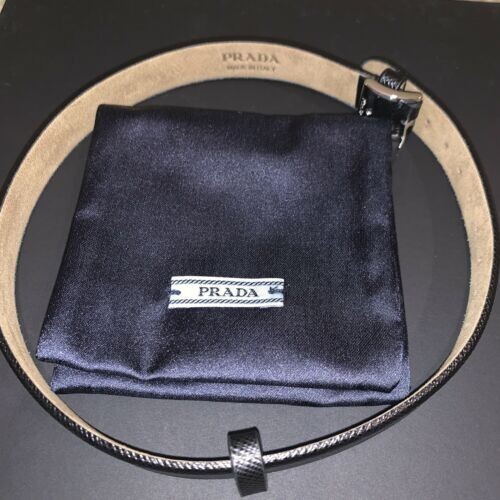 Prada Centurion Amex Wearable Leather Bracelet *WITH BOXES