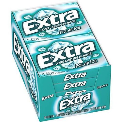 Polar Ice Sugarfree Gum, 15 Sticks (Pack of 10)