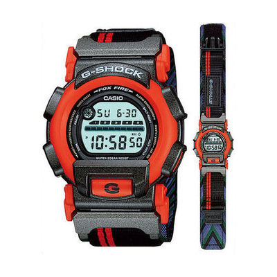 Pre-owned Casio G-shock Ethno Series 1997 Foxfire Nexax Dw003e-4ct Red Black Watch