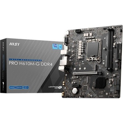 MSI H610M-G DDR4 Gaming Desktop Motherboard - Intel H610 Chipset - Socket LGA-17