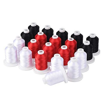 Machine Thread Kit 800y 21 Spools Black White And Red Colors