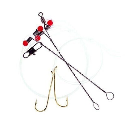 Eagle Claw Double Drop Crappie Rig w/#8 Gold Aberdeen Snelled Hooks 06010-008