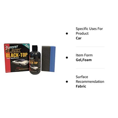 Forever Black Black-Top Gel with Applicator - Black Convertible Top Dye