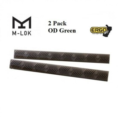 Ergo M-LOK WedgeLok Panels 4-Slot MLOK Rail Handguard Covers - OD Green - 2 Pack