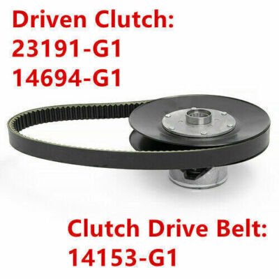 Golf Cart Driven Clutch & Belt for EZGO 2-Cycle Marathon 2PG 23191-G1 14153-G1
