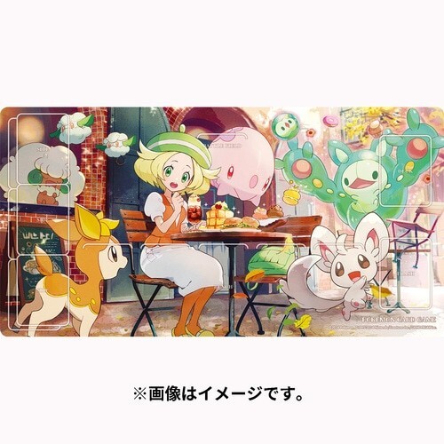 карточная игра покемон резиновый игровой коврик Bianca Deerling Cottonee Whimsicott