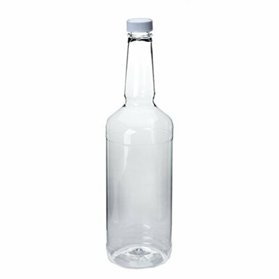 Dozen Long Neck Quart Plastic Bottles with Screw on Lids