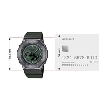 Pre-owned Casio G-shock Analog-digital Green Dial Men Gm-2100b-3adr (g1160)