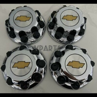 4PCS NEW CHEVY CHROME 8L UGS CENTER CAPS FOR Chevy Express Van 2500 3500 9597163