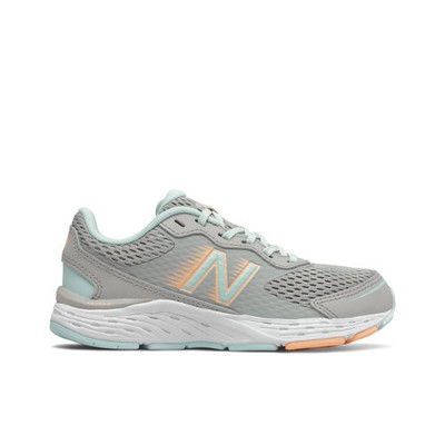 Детские кроссовки New Balance 680v6, серый/синий/желтый, размер 11 M