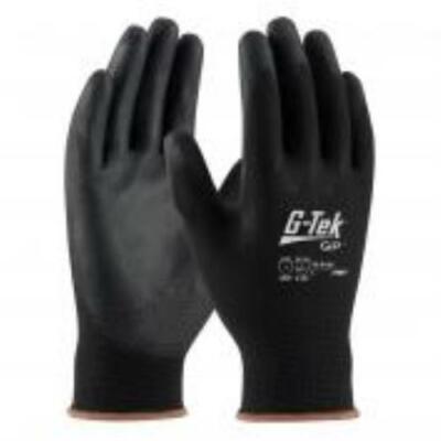 PIP 33-B125 G-Tek GP Seamless Knit Nylon Gloves - Polyurethane Coated Smooth Gri