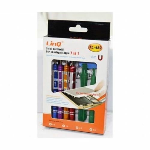 Set Kit 7in1 Cacciaviti Riparazione Iphone X 8 7 6 5 Apple Watch Linq Tl-489