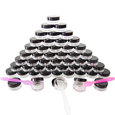 GreatforU 50 Pack 5g Makeup Sample Jars, 5ml Empty Small Cosmetic Containers, 5
