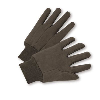 25 Dozen 300 Pair POLY/COTTON BROWN JERSEY Work Gloves Large L Men Size 8 Oz