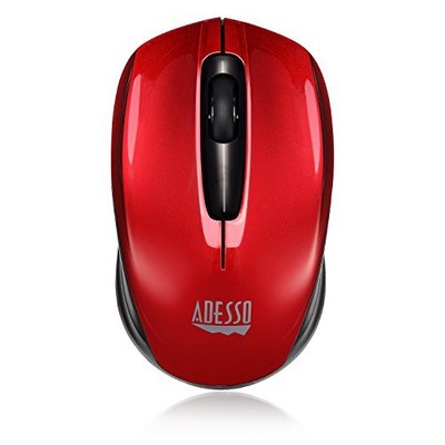 Adesso Ergonomic iMouse S50 - Wireless Optical Mouse (Red)