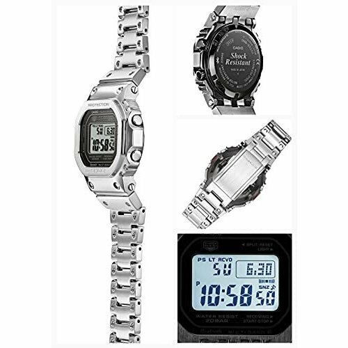 Pre-owned Casio Gmw-b5000d-1jf G-shock Bluetooth Men's Watch Silver Japan Full Metal