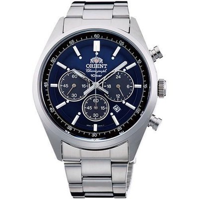 ORIENT NEO 70's series SOLAR PANDA WV0021TX Men's Watch Royal Blue Analog Silver