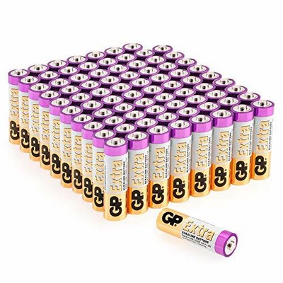 GP Extra Alkaline Batterien AA Longlife (1,5V) 80 Stück (AA Mignon 80 Stück)