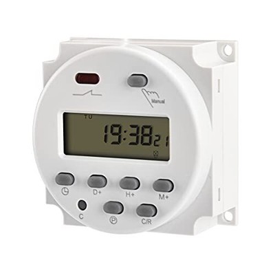 Digital LCD Power Weekly Programmable Timer Relay Switch CN101A DC12V 16Amp SPST