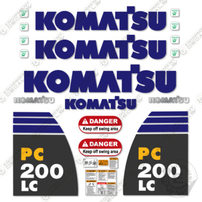 Fits Komatsu PC200LC-8 Decal Kit Excavator Sticker Replacements - 7 YEAR VINYL! 