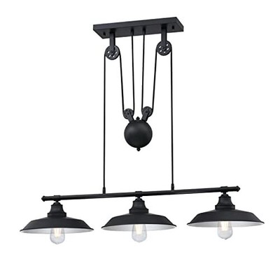 Hill Vintage-style Three Light Indoor Pulley