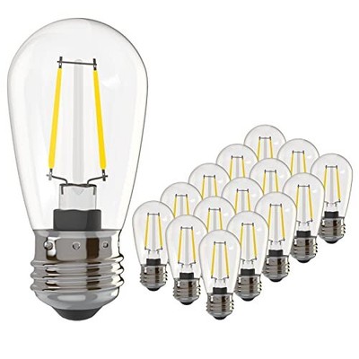  15 Pack Dimmable 2W S14 Replacement LED 15 Count (Pack of 1) Warm White 2700k