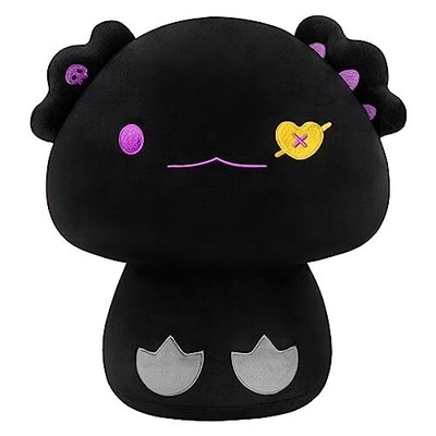 Squishy Cloud-Like Softness, Trending Kawaii Black Axolotl Plush Pillow, A Mu...