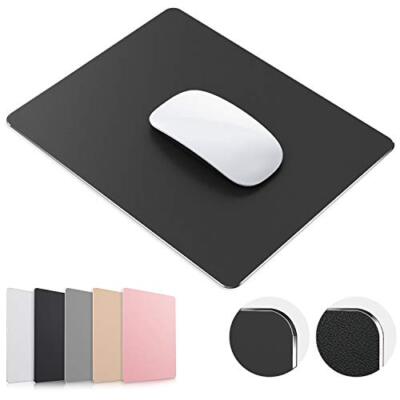 Mouse Pad Black Premium Hard Metal Aluminum Mousepad Double Side Waterproof U...