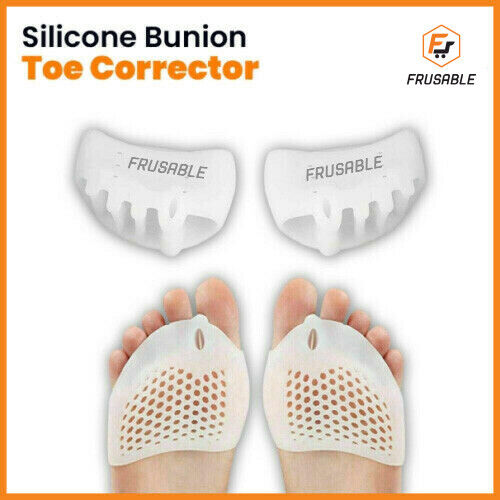 2PCS Silicone Bunion Toe Corrector Orthotics Straightener Separator Pain Foot