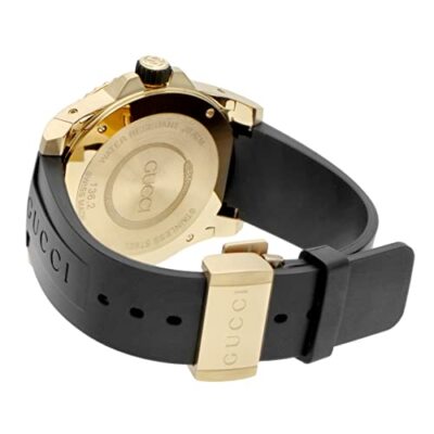 Pre-owned Gucci Dive Men's Watch Black Stainless Quartz 45mm Ya136219 Genuine