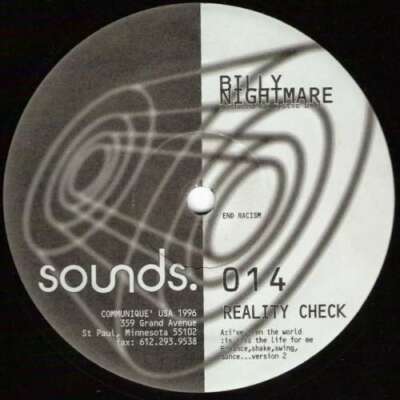 Billy Nightmare ‎–Reality Check レコード テクノ Billy Nightmare – Reality Check – Vinyl (12
