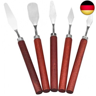 5PCS Öl-Malen Spachteln Malmesser Set, Palette Messer, Farbspachtel, Spachtel 