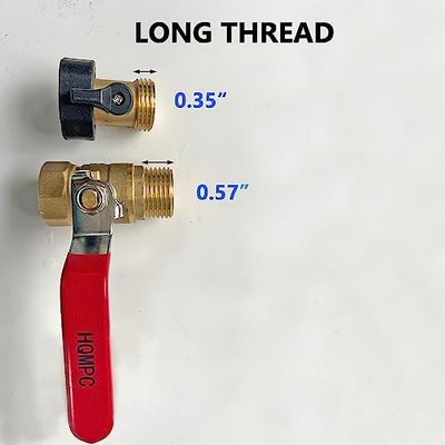 HQMPC Garden Hose Shut Off Valve Ball Valve 3/4" GHT Water Hose Shut Turn Off On