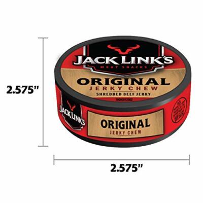 Jack Link's Jerky Chew Original 0.32 oz. Shredded Beef Jerky 100% Beef 12-Cans
