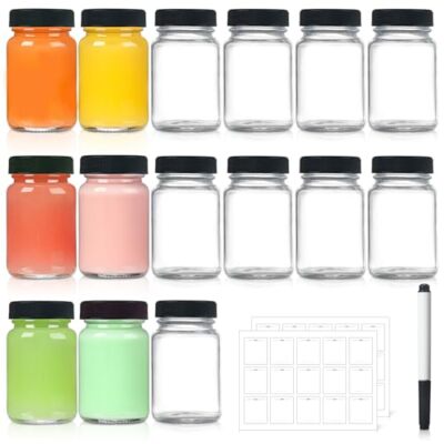 With Caps- 2 Oz Glass Jars With Lids For Ginger