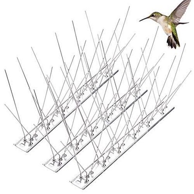 Durable All Stainless Steel Bird Spikes Kit Metal Bird Deterrent Device 3 Pack