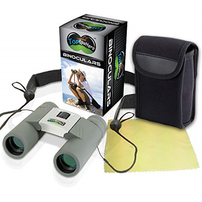 Top Spotters Best Kids Binoculars Set for Boys Or Girls Comfortable Strap 10x25